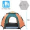 Hafif Suya Dayanıklı Katlanır Kamp Çadırı Turuncu Yeşil Dikiş Rengi